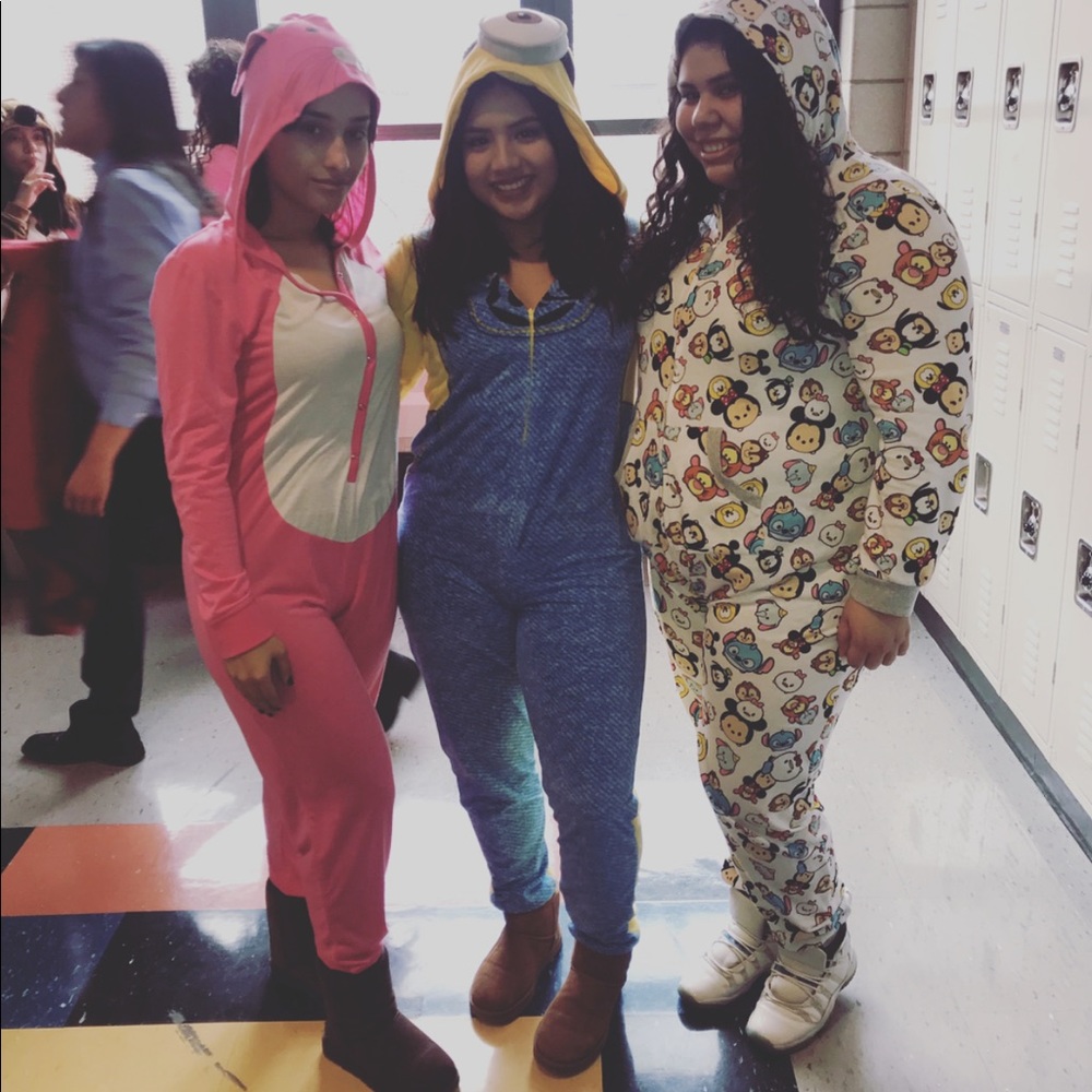 Minion onesie.